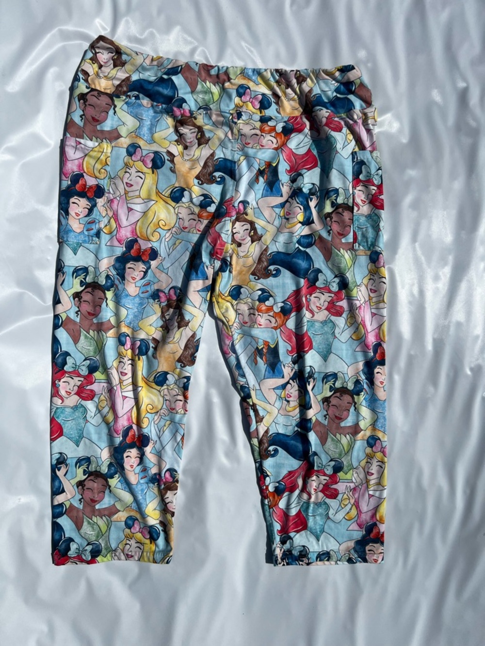 Women's Disney Princess Print Leggings - Light Blue